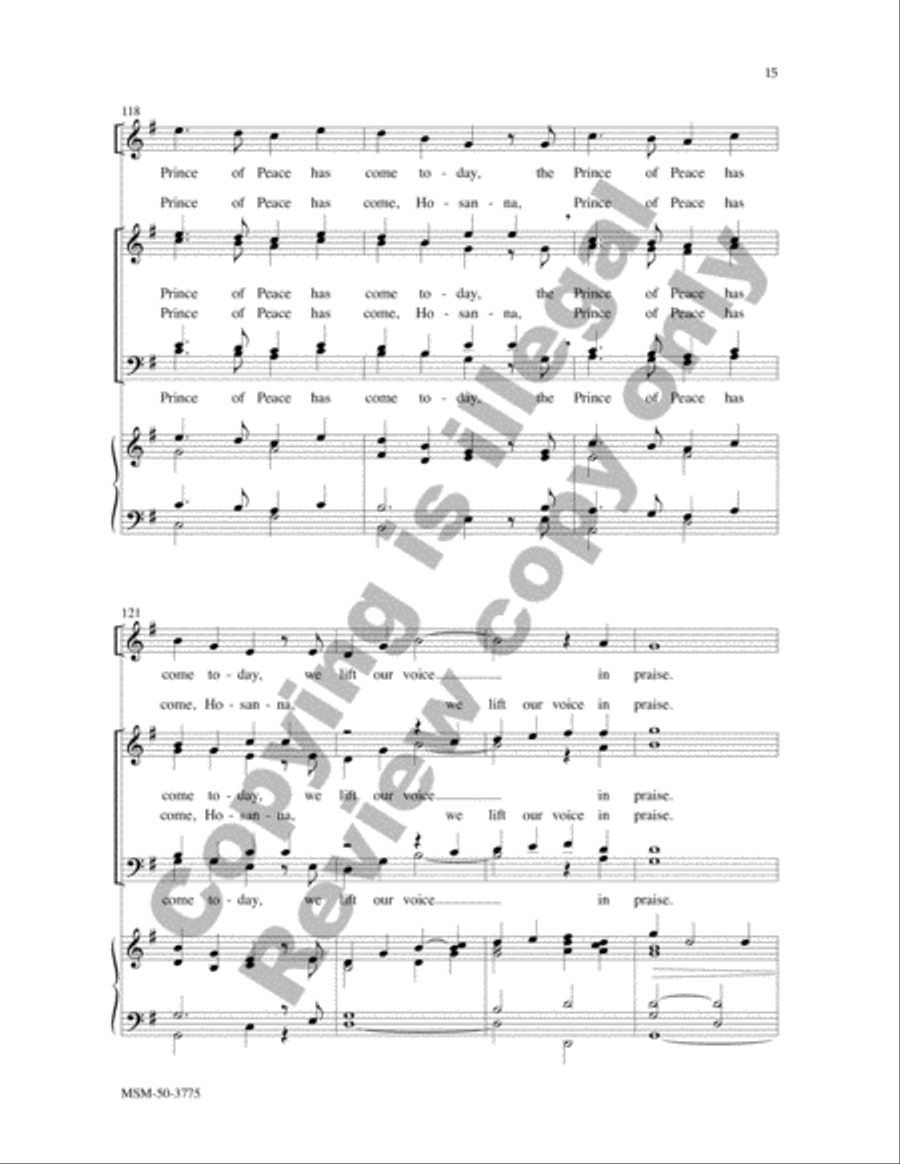 Hosannas Everywhere 4-Part scores gallery preview page 15