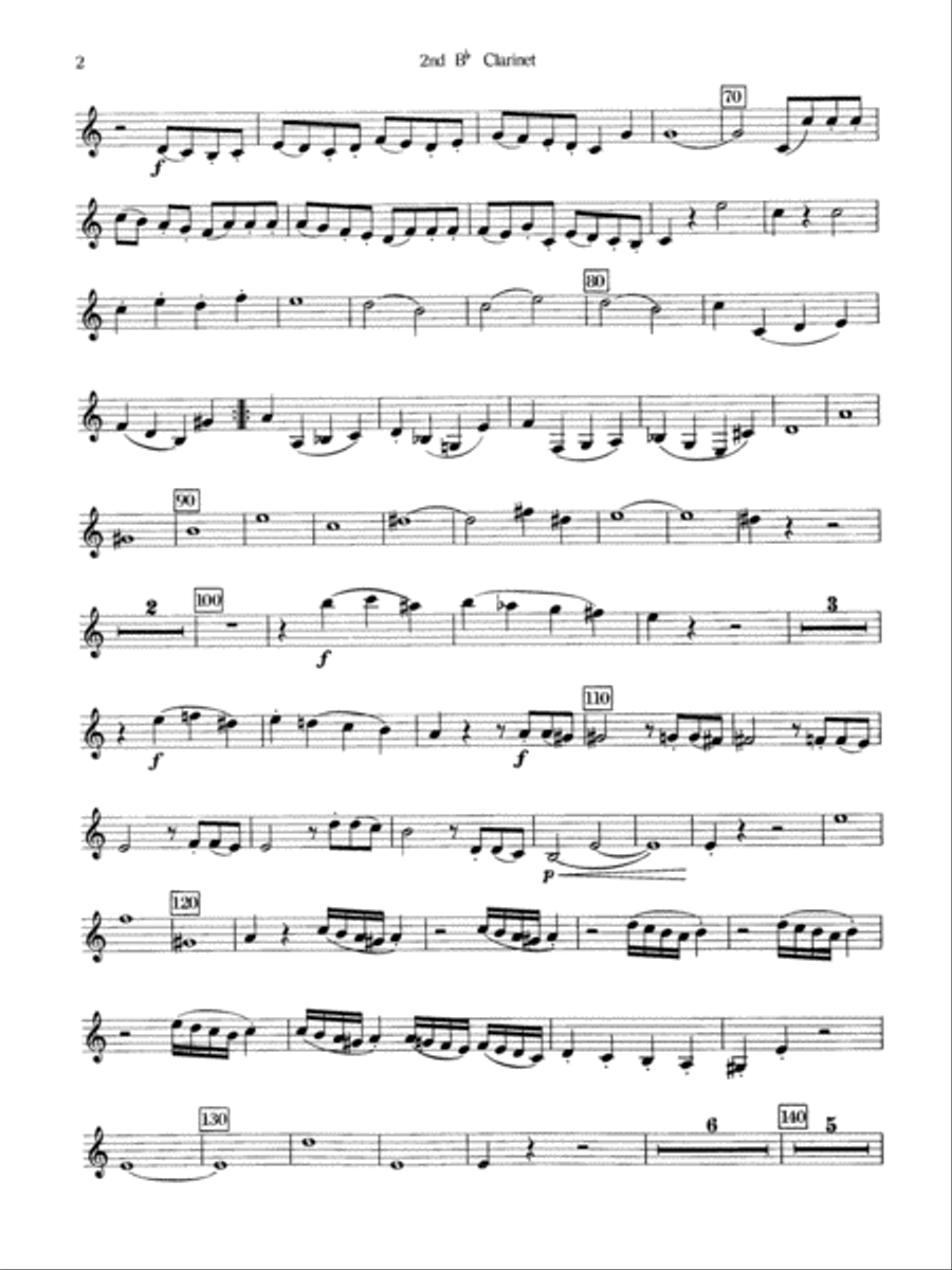 Mozart's Symphony No. 25 in G Minor, 1st & 2nd Movements: 2nd B-flat Clarinet Full Orchestra scores gallery preview page 2