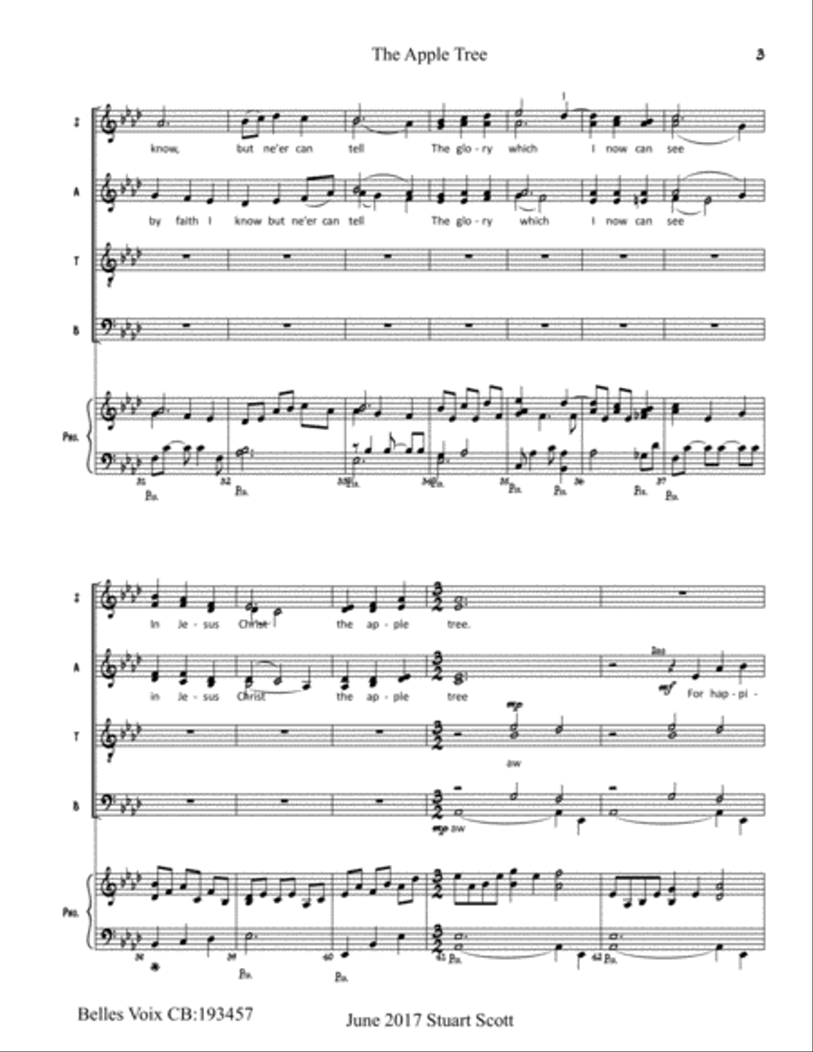 The Apple Tree (Lessons and Carols) 4-Part scores gallery preview page 3