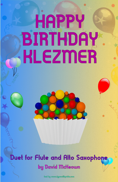 Happy Birthday Klezmer for Flute and Alto Saxophone Duet