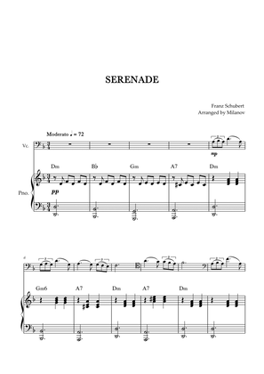 Book cover for Serenade | Schubert | Cello | Piano | Chords