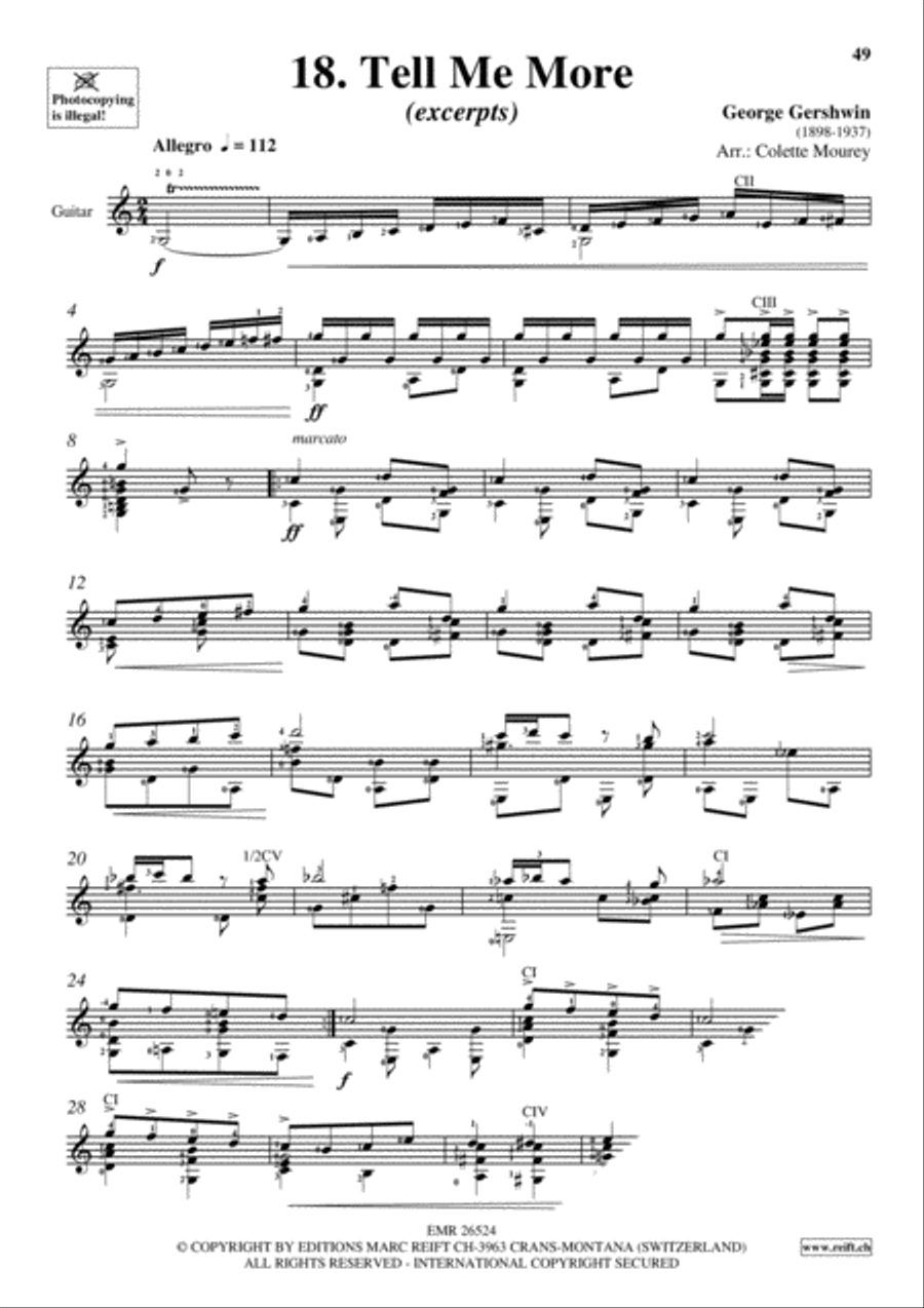 Gershwin 20 Greatest Hits Guitar scores gallery preview page 20