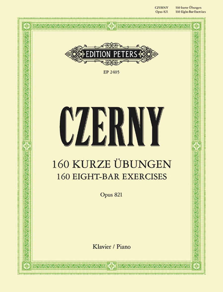 160 Eight-Bar Exercises Op. 821 for Piano Piano Method scores gallery preview page 1