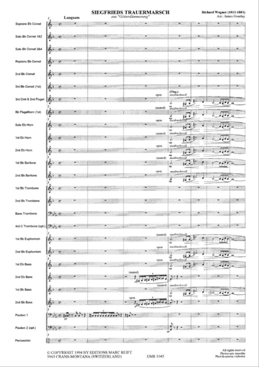 Siegfrieds Trauermarsch Brass Band scores gallery preview page 4