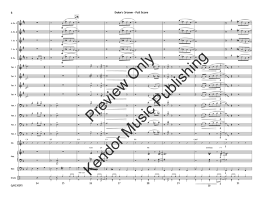 Duke's Groove (Score) Duke's Groove (Score) Jazz Ensemble scores gallery preview page 7