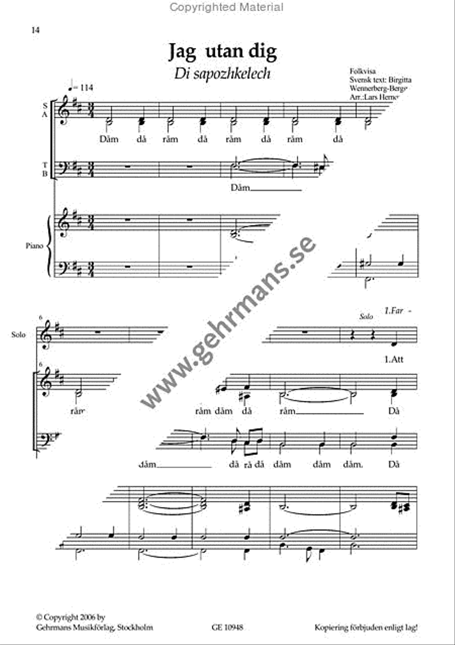 Kom och sjung en visa 4-Part scores gallery preview page 5
