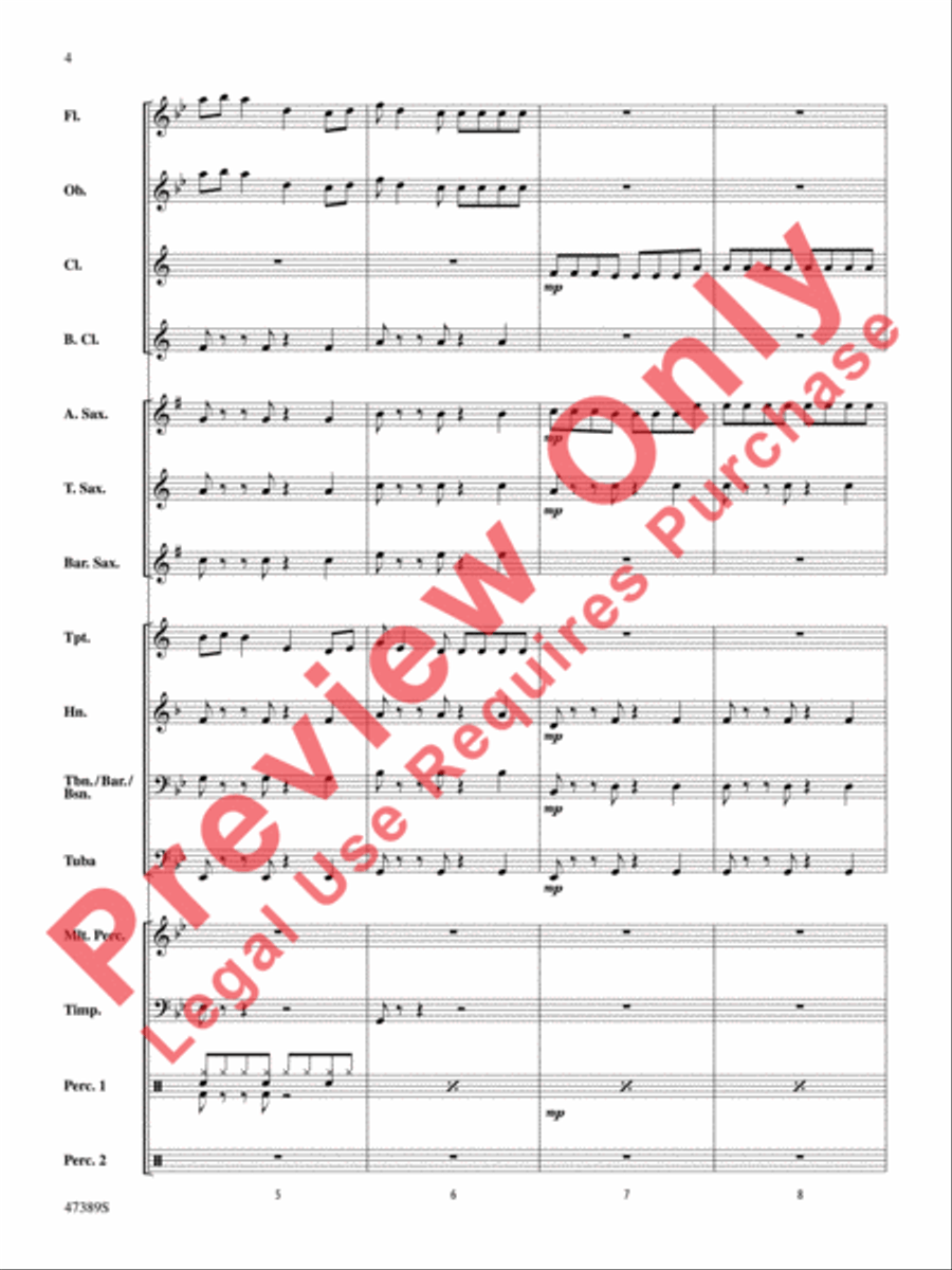 Over My Head Concert Band scores gallery preview page 5