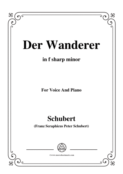 Schubert-Der Wanderer(The Wanderer),Op.4 No.1,in f sharp minor,for Voice&Piano image number null