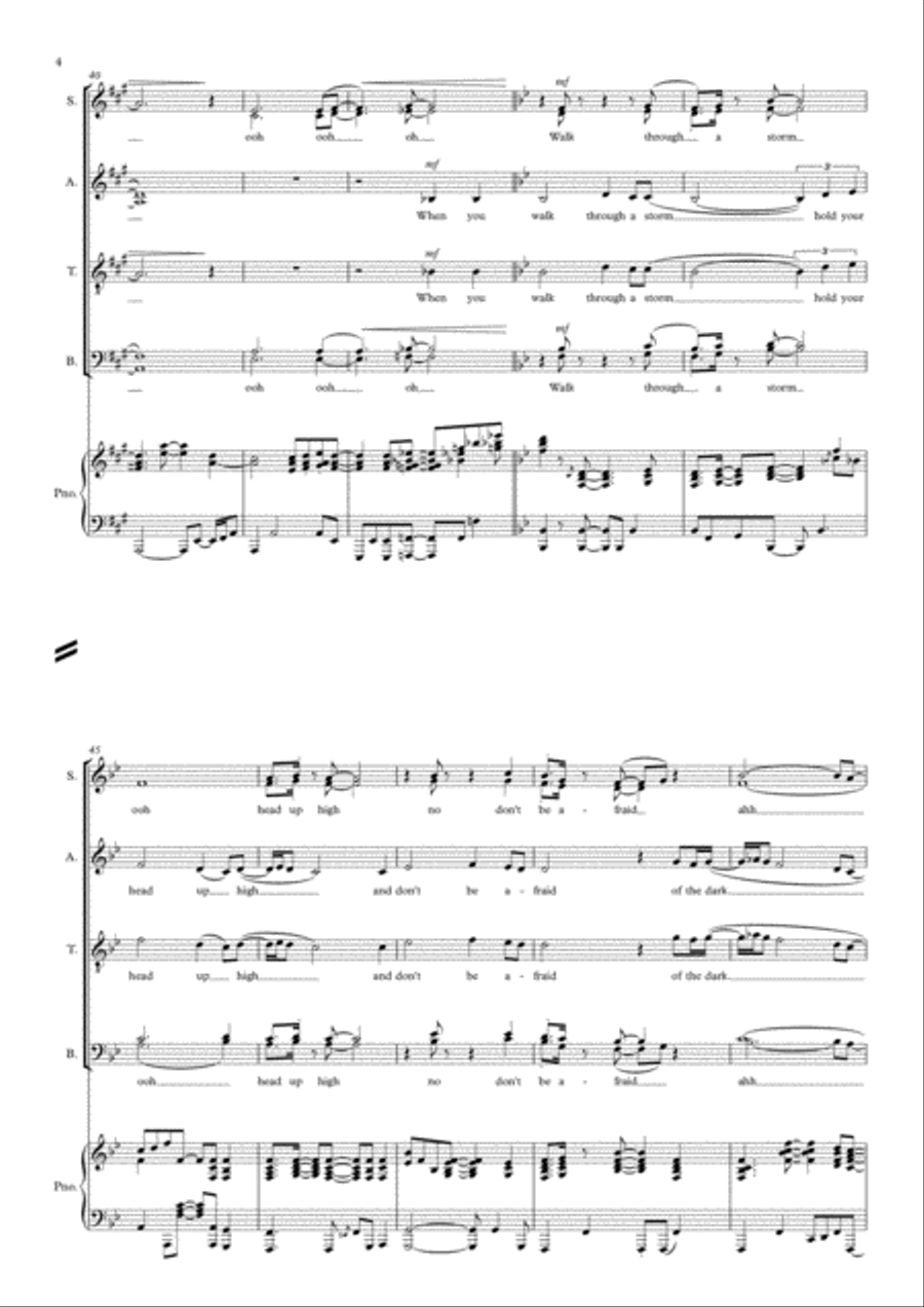 You'll Never Walk Alone 4-Part scores gallery preview page 4