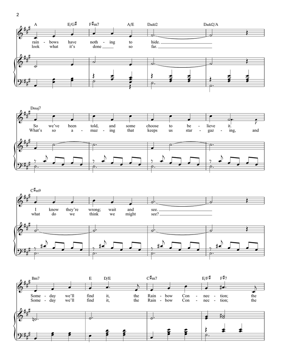 The Rainbow Connection Low Voice scores gallery preview page 2