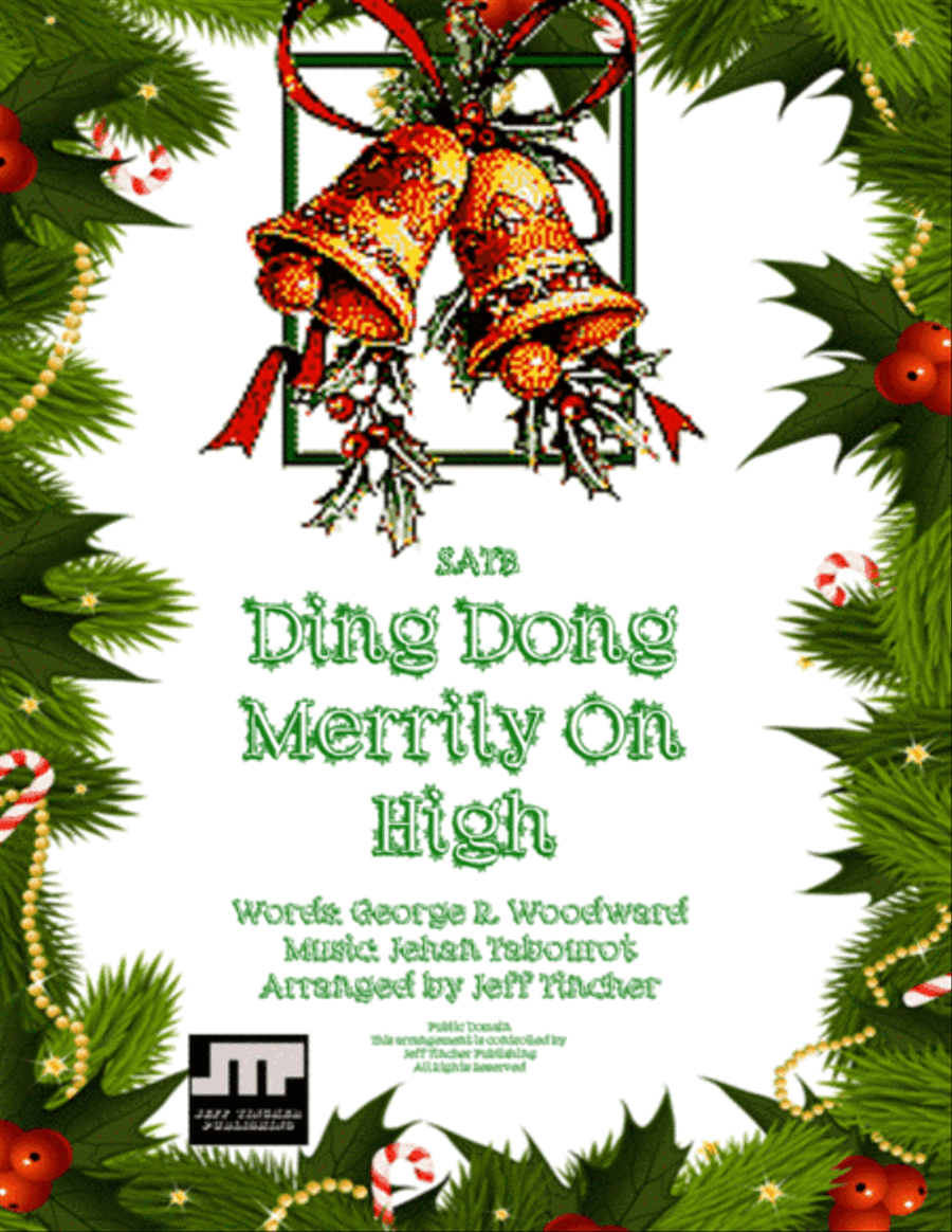 Ding Dong Merrily On High 4-Part scores gallery preview page 1