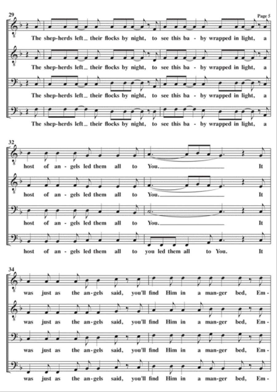 Hallelujah TTBB scores gallery preview page 5