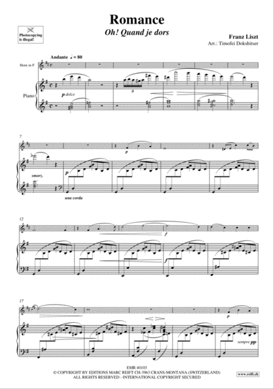 Romance Horn scores gallery preview page 3