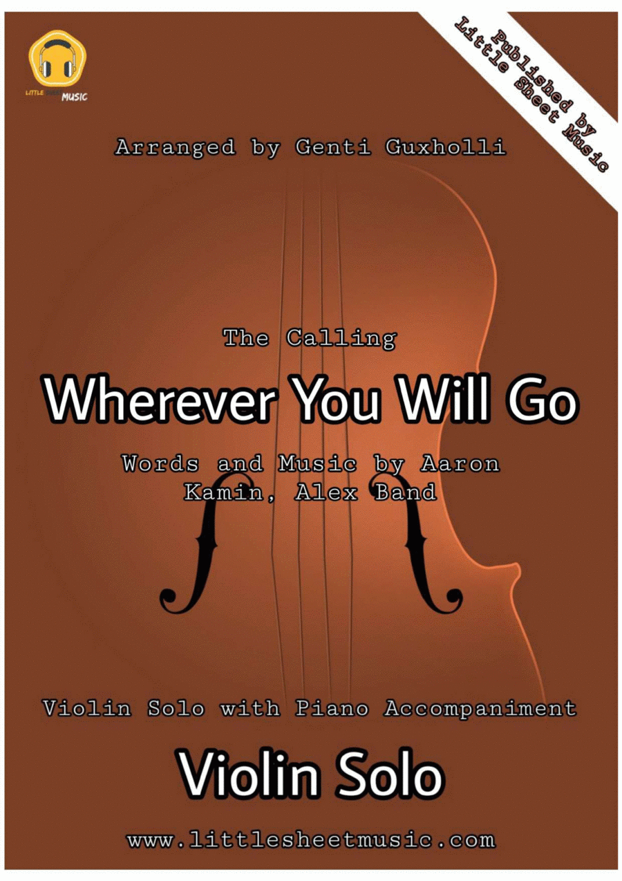 Wherever You Will Go Violin Solo scores gallery preview page 1