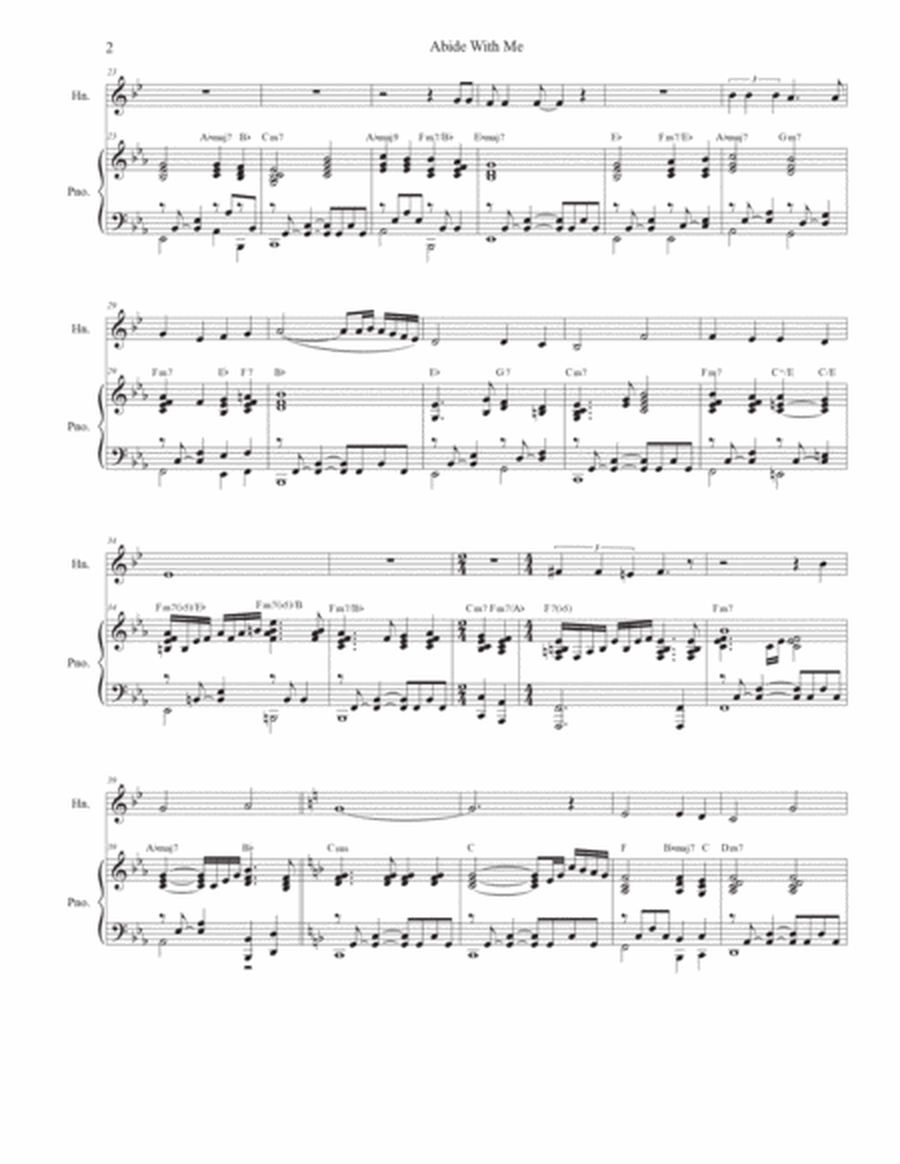 Abide With Me (French Horn solo and Piano) image number null