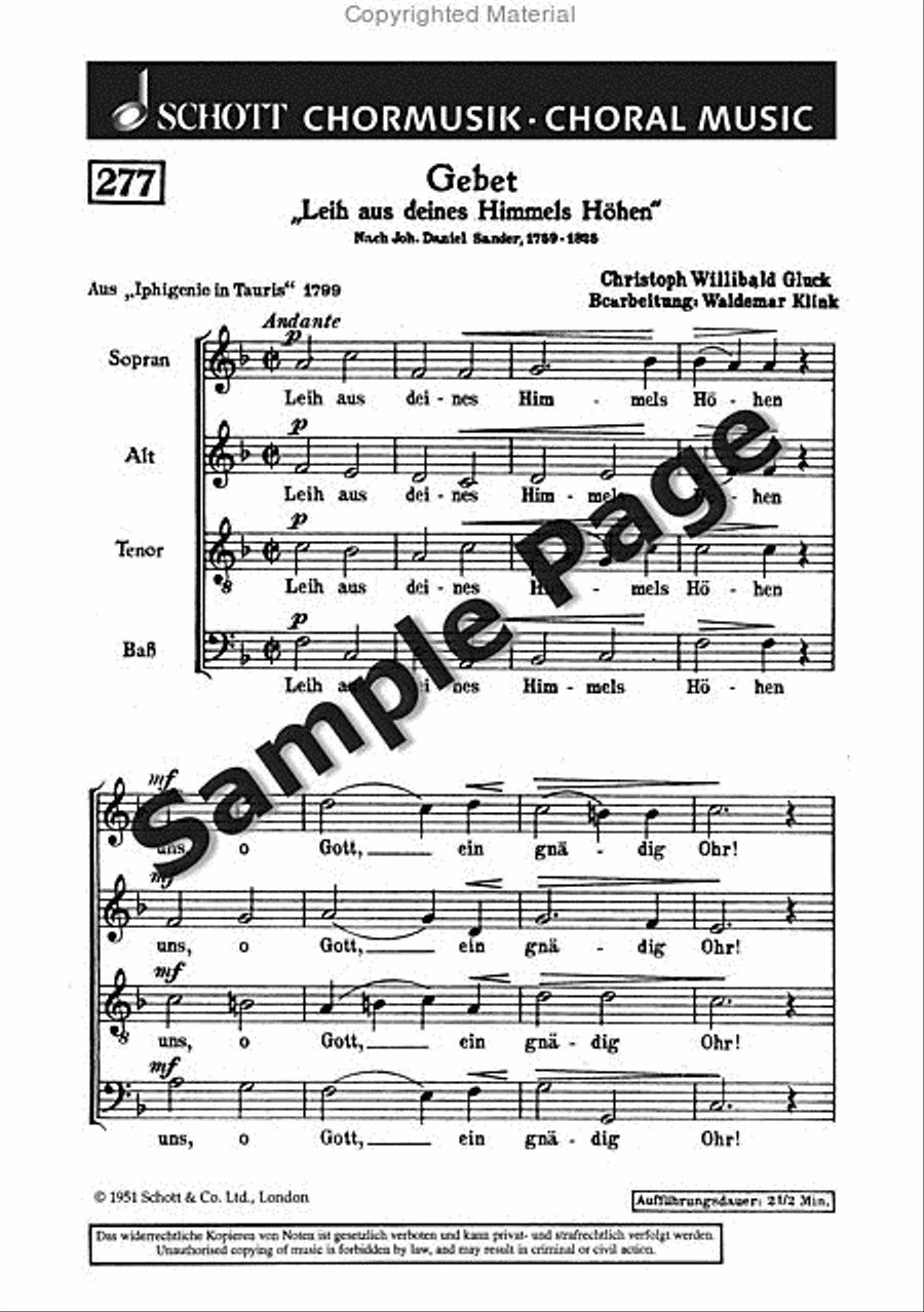Gluck Cw Gebet (ep) 4-Part scores gallery preview page 2