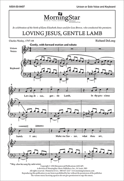 Loving Jesus, Gentle Lamb