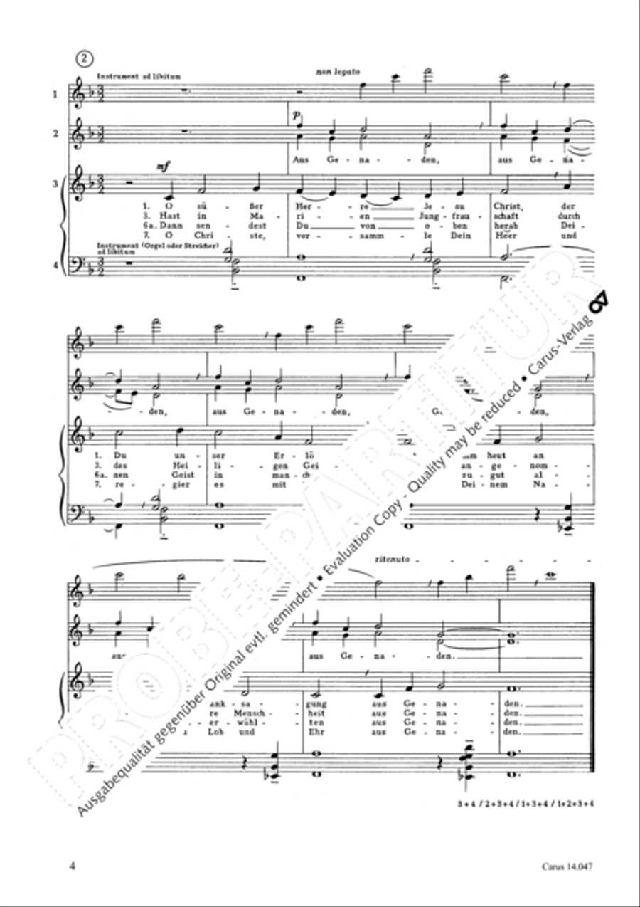 Linke; Poos: O susser Herre Jesu Christ Score scores gallery preview page 3