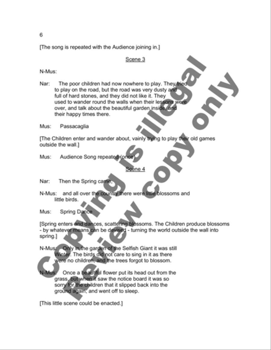 The Selfish Giant (A Children's Opera) (Libretto) Choir scores gallery preview page 11