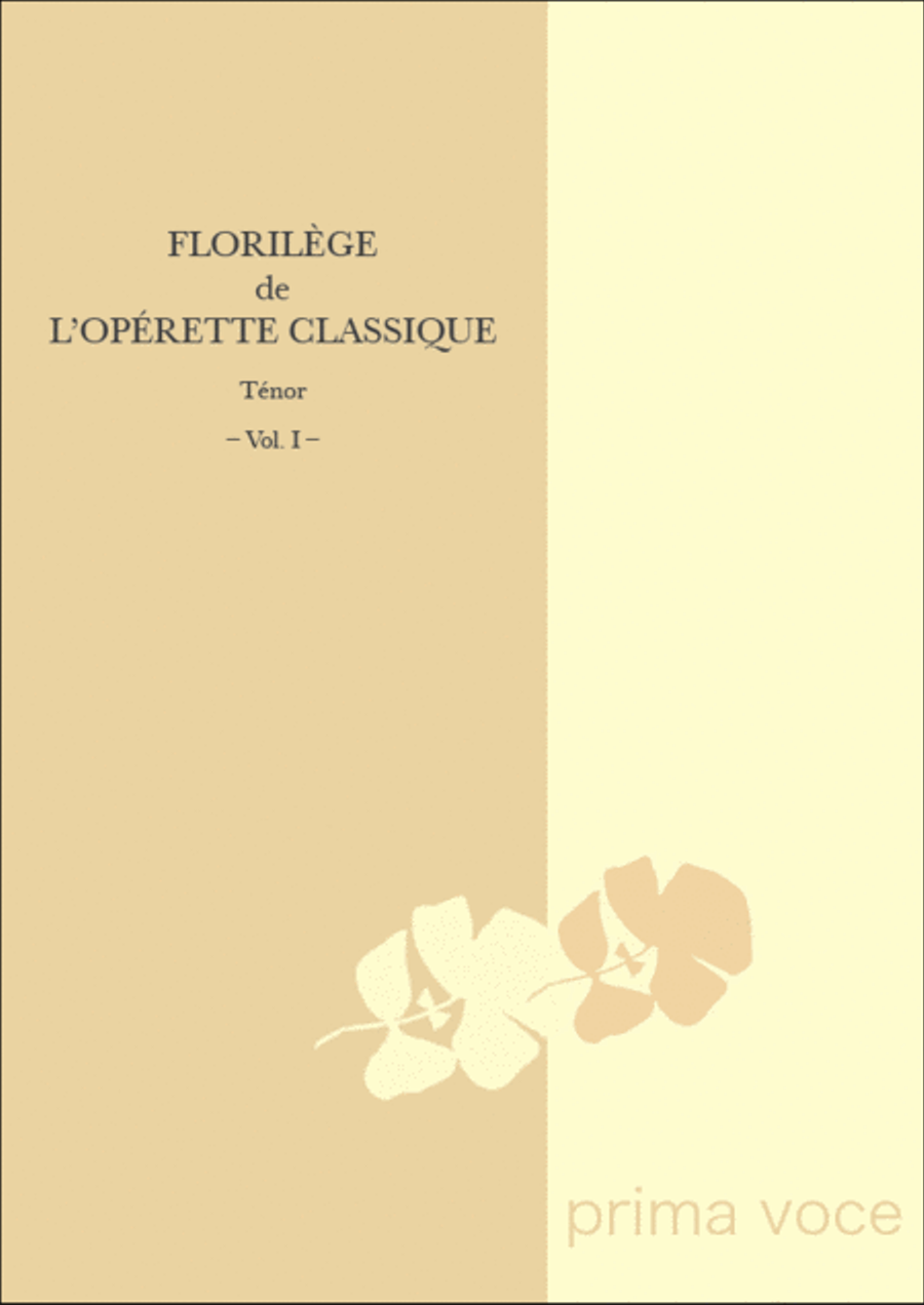 Florilege de l'Operette Classique: Tenor, Volume I Tenor Voice scores gallery preview page 1
