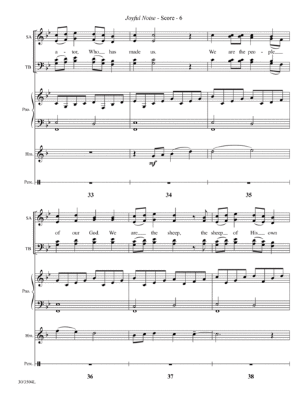 Joyful Noise - Horn and Djembe Score and Parts