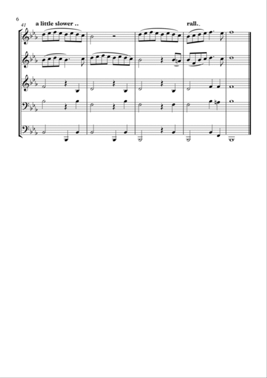 Now Thank We All Our God (Nun Danket), for Brass Quintet Brass Quintet scores gallery preview page 6