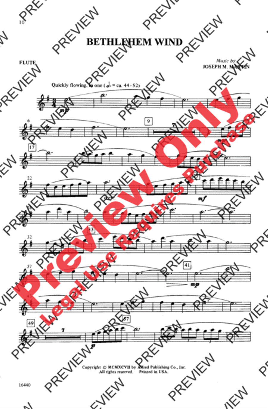 Bethlehem Wind 4-Part scores gallery preview page 10
