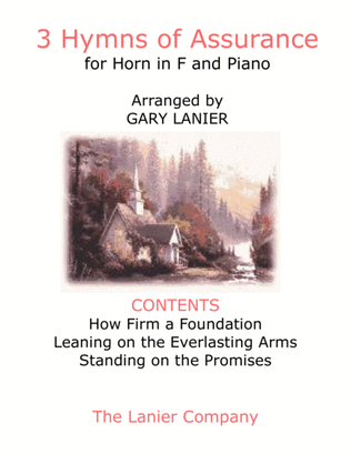 Book cover for 3 HYMNS OF ASSURANCE (for Horn and Piano with Score/Parts)