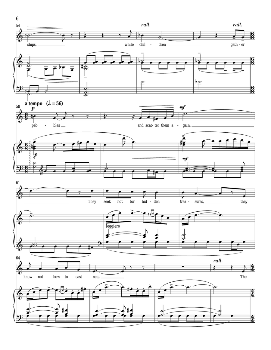 On The Seashore Of Endless Worlds Piano, Vocal scores gallery preview page 6