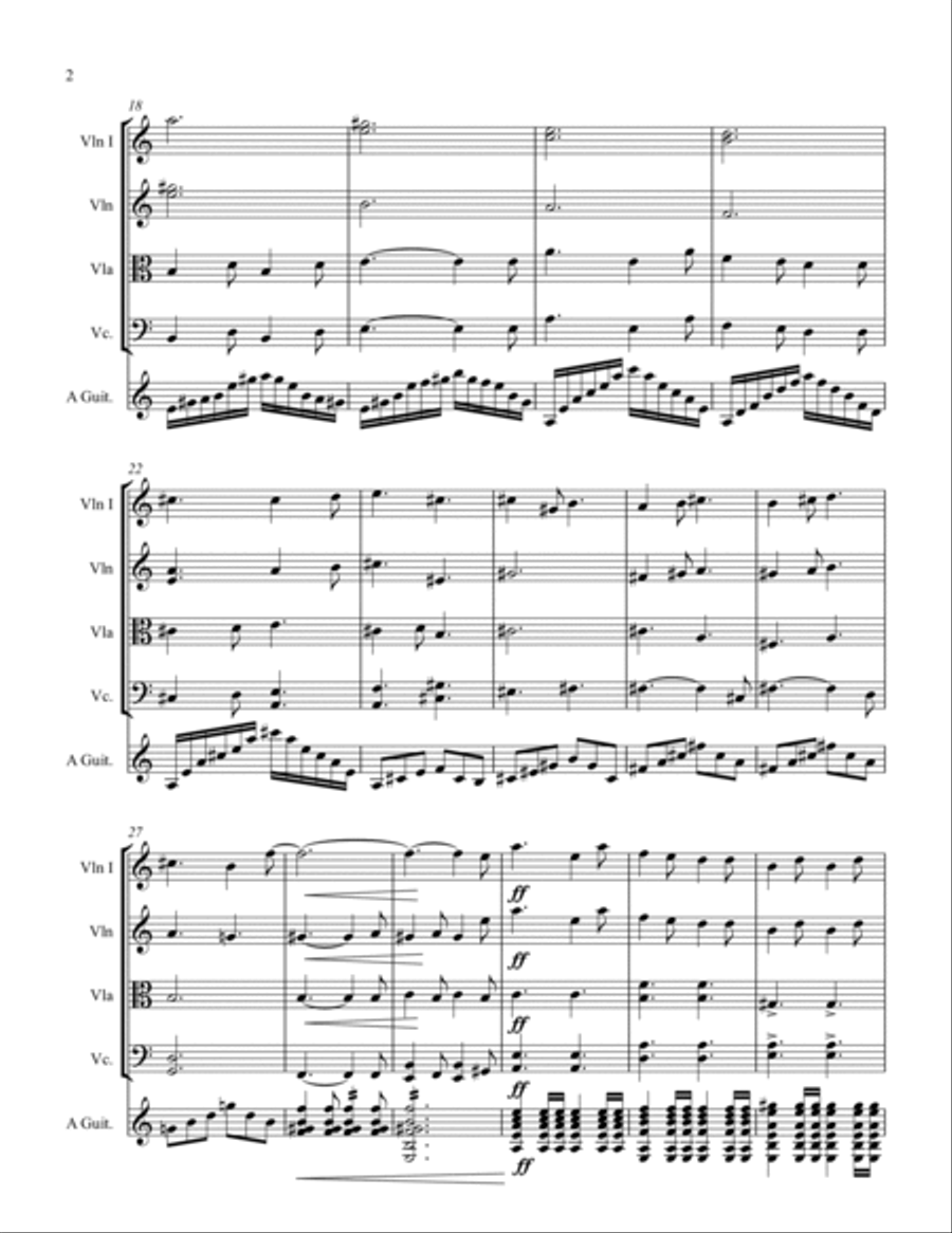 Guitar Quintet Guitar Quintet Chamber Orchestra scores gallery preview page 2