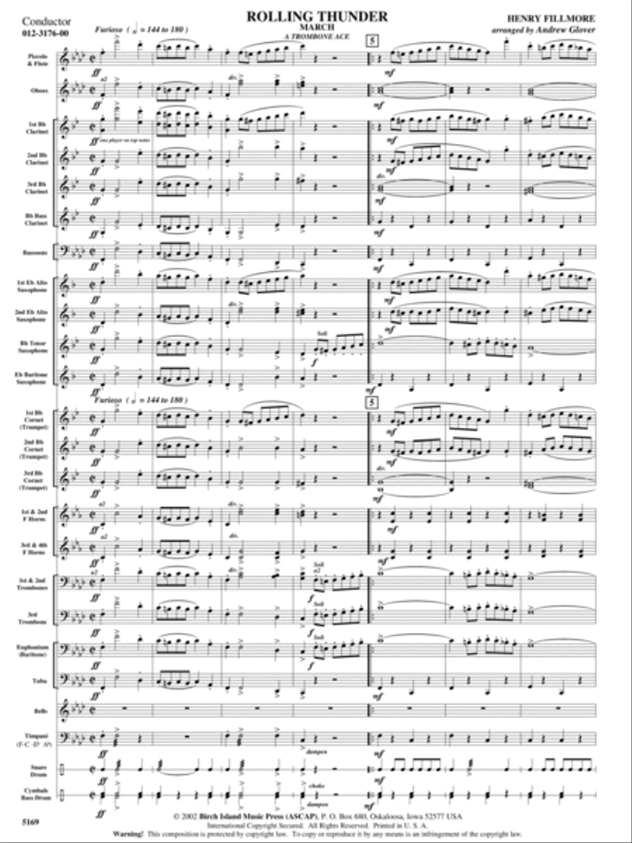 Rolling Thunder Concert Band scores gallery preview page 2