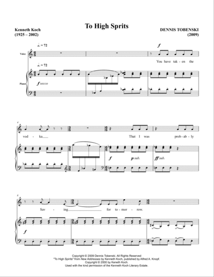 To High Spirits Voice scores gallery preview page 2