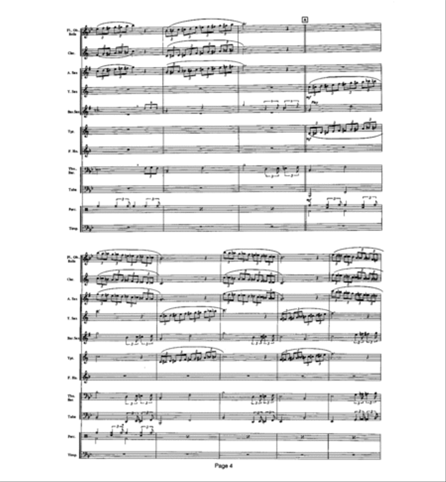 Automatic Chromatic Lots of Fun Warmin' Up Blues Concert Band scores gallery preview page 3