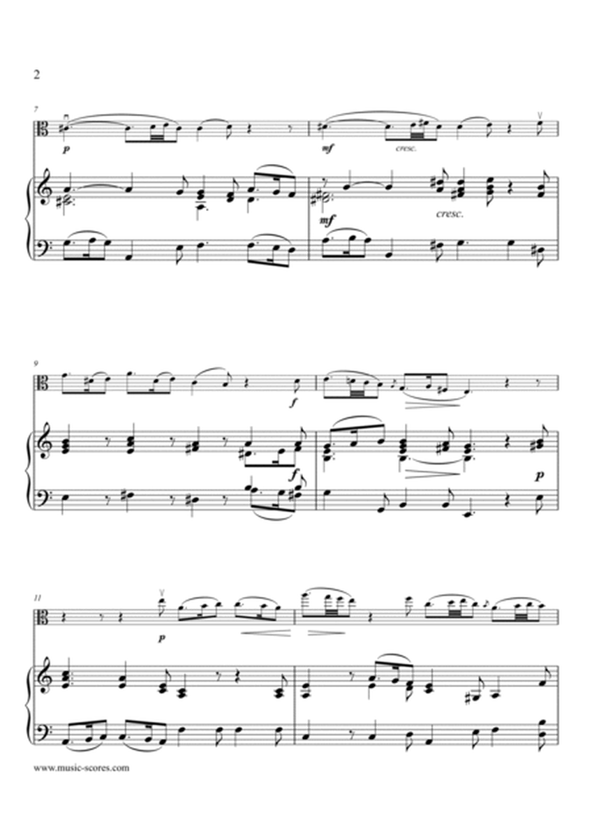 Telemann Sonata in A Minor TWV 41:a3, 1st Movement: Siciliano - Viola and Piano image number null