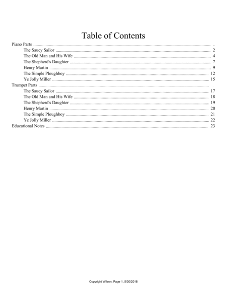 Country Folk Trumpet Solo scores gallery preview page 2