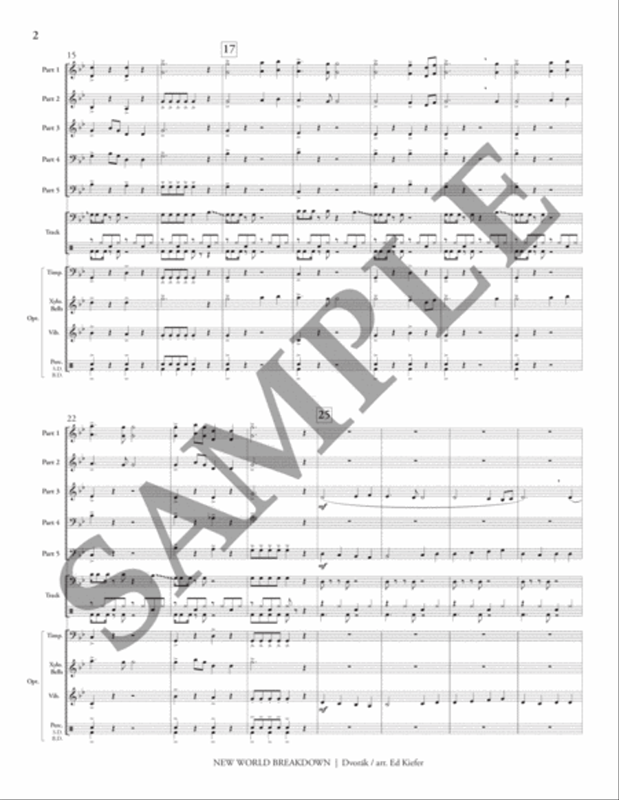 New World Breakdown (5-Part Flex + Track) by Antonin Dvorak Flexible/Adaptable - Sheet Music page 5