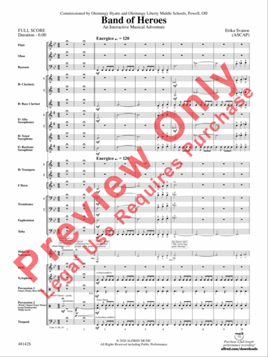 Band of Heroes Concert Band scores gallery preview page 5