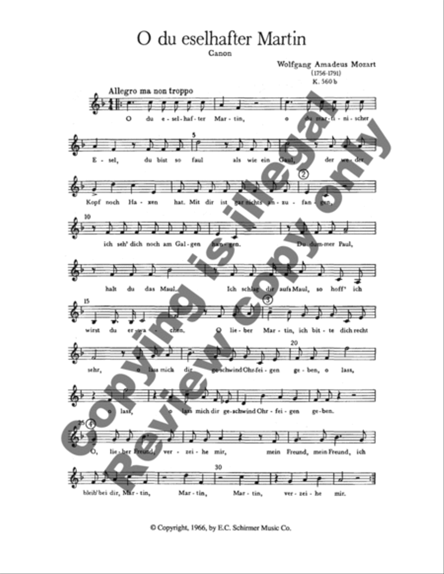 O du eselhafter Martin Unison Choir scores gallery preview page 3