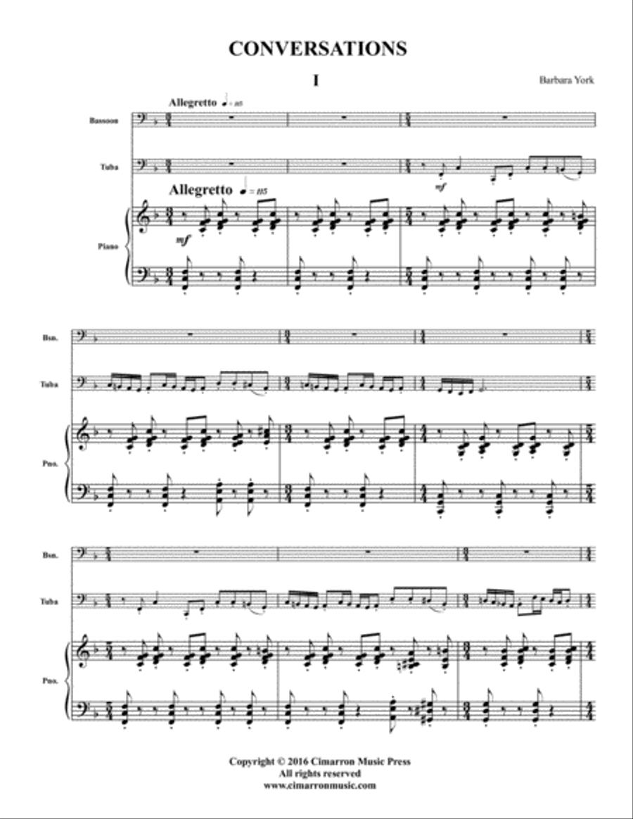 Conversations Conversations Bassoon scores gallery preview page 2