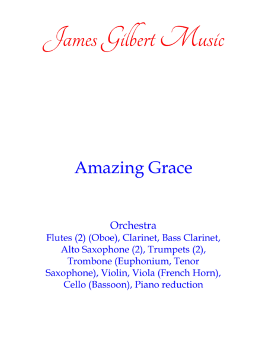 Amazing Grace Full Orchestra scores gallery preview page 1