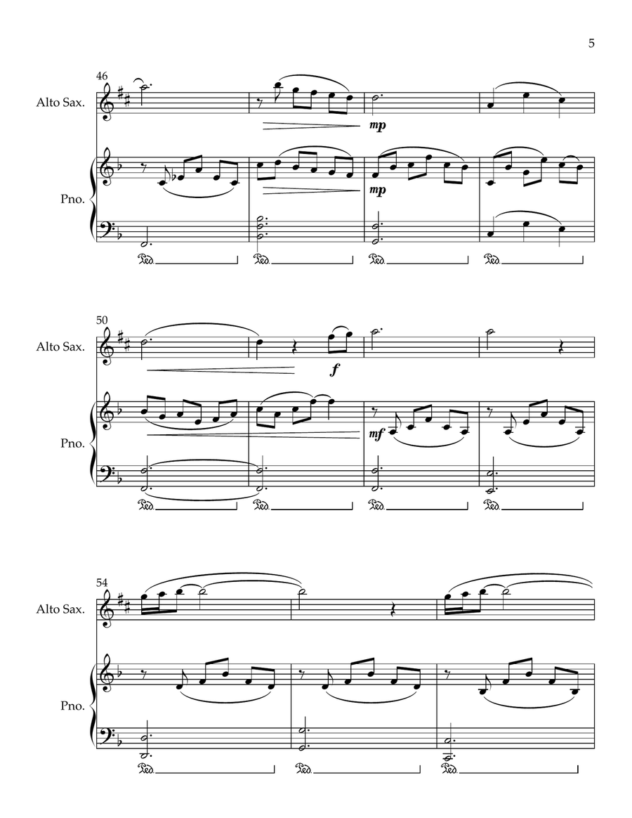 Cavatina Alto Saxophone scores gallery preview page 5