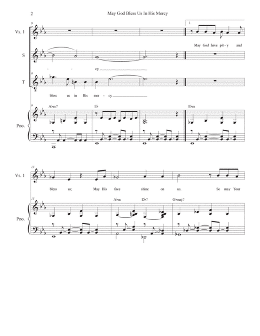 May God Bless Us In His Mercy (Psalm 67) (2-part choir - (Soprano and Tenor) image number null