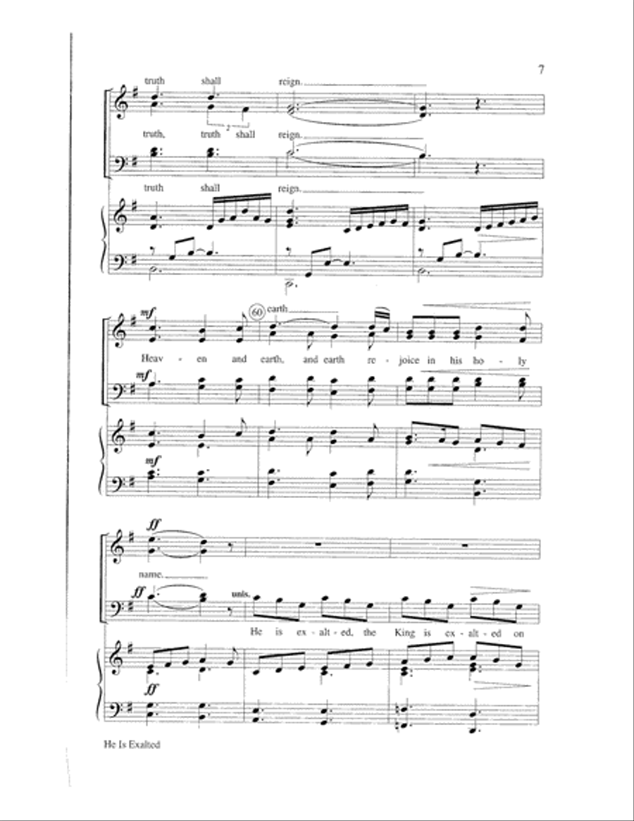 He Is Exalted 4-Part scores gallery preview page 7
