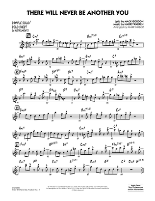 There Will Never Be Another You - Sample Solo/Solo Sheet Eb Inst