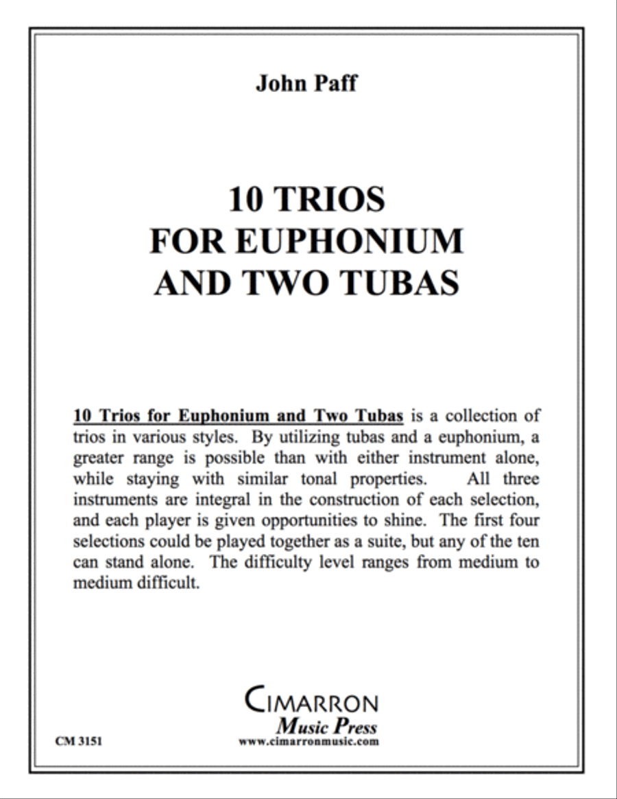 10 Trios for Euphonium and Two Tubas Brass Trio scores gallery preview page 1