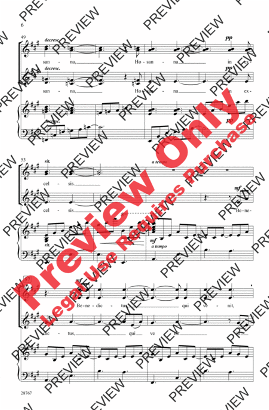 Benedictus Women's Choir scores gallery preview page 6