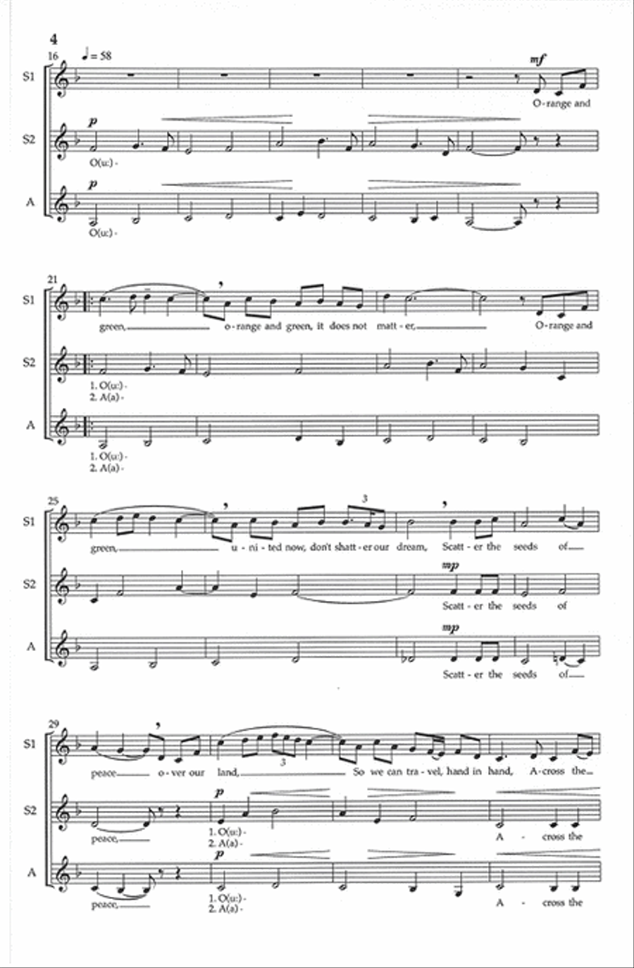 Across the Bridge of Hope - SSA SSA scores gallery preview page 3