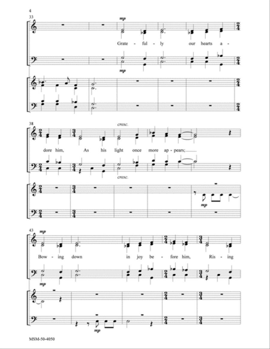 Christ Is Risen! Alleluia! 4-Part scores gallery preview page 3