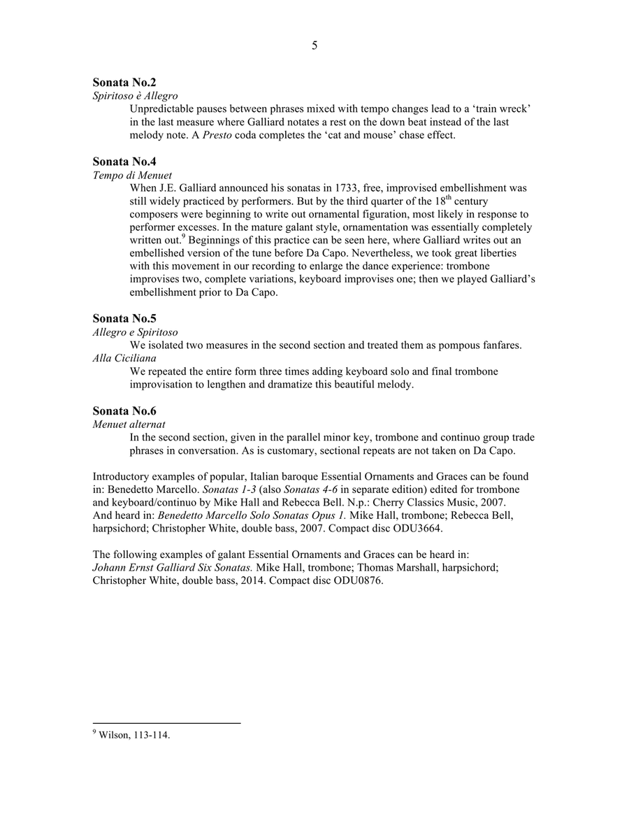 Six Sonatas for Trombone and Keyboard Trombone Duet scores gallery preview page 5