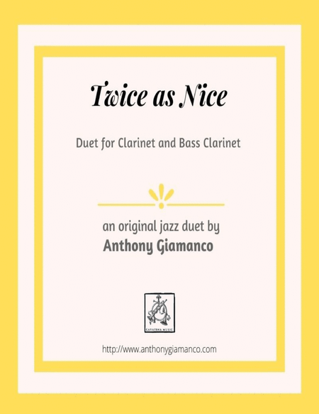 TWICE AS NICE - clarinet and bass clarinet duet image number null